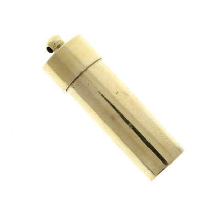 Brass Canister, 2 Inches long , solid brass with container, sold by each