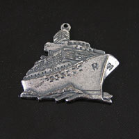 23x28mm Cruise Ship Charm, Classic Silver, pk/6