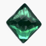 23x21mm Green Translucent Acrylic Diamond Flatback, pk/24