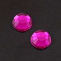 6mm Faceted Acrylic Stones, Fuchsia, pack of 50