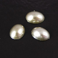 8x6mm Oval Cocoa Pearl Acrylic Cabochon, pk/24