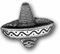 34x28mm Sombrero Flatback, Antiqued Silver, ea