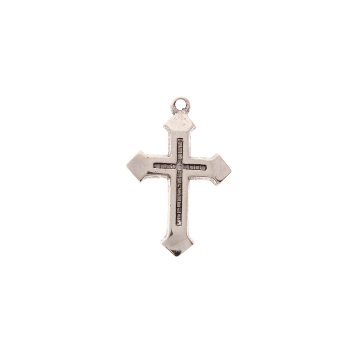 21mm x 16mm Coptic Cross Charms, Antique Silver, pack of 6