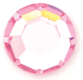 11mm Light Rose Faceted Flat Back Austrian Crystal, EA