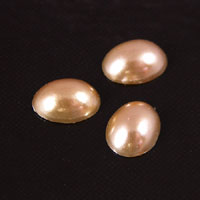 8x6mm Topaz Pearl Oval Acrylic Cabochon  PK/12