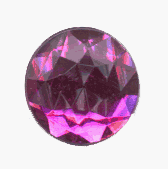 20mm Faceted Lucite Flatback Stone, Fuchsia pk/12