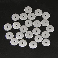 8mm Disc Metal Spacer Beads, Silver, pack of 24