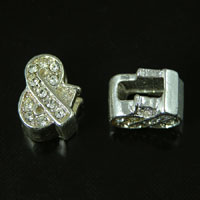 10mm Rhinestone Symbol Slide Charm - &, ea