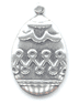 Classic Silver Large Easter Egg Charm EA