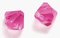 8mm Top Drilled Swarovski Crystal Bicone Beads, Rose, Sold by Dozen