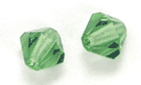 Swarovski Crystal 4mm Bicone Beads, Erinite Green, pack of 12