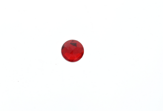 20mm Ruby Faceted Lucite Cabochon Flat Back,pk/6