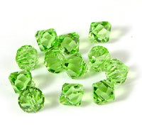 6mm Top Drilled Swarovski Crystal Bicone Beads, Peridot, Sold by Dozen