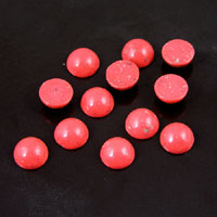8mm Dark Salmon Coral Round Lucite Cabochon, pack of 24
