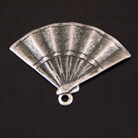 Fan, Antiqued Silver, pk/6