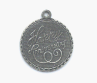 19mm Anniversary Medal Charm, Pack of 4