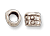 5x4mm Beaded Cylinder Spacer Bead, Antiqued Silver, pack of 12