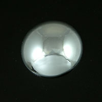 24mm Round Silver Plated Acrylic Cabochon, pk/6