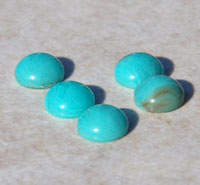 8mm Light Turquoise Marble Round Acrylic Cabochon, pk/24