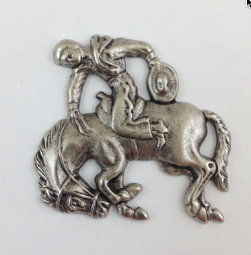 35x40mm Classic Silver BRONC BUSTER, PK/6