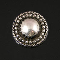 19mm Faceted Dome Cabochon, Antique Silver, pack of 6