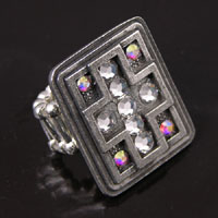 29x23mm Mission Cross Ring with Swarovski Crystal