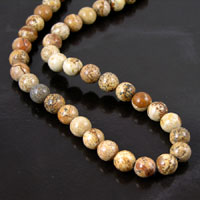 8mm Round Picture Jasper Beads, 16in strand