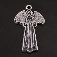 30mm Angel Charm, Antique Silver, pack of 6