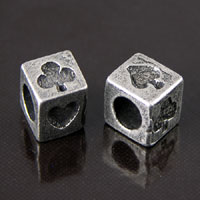 6mm Playing Card Suits Spacer Bead, each