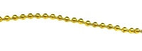 2.4mm Bright Gold Beaded Ball Chain sold, 20 foot spool