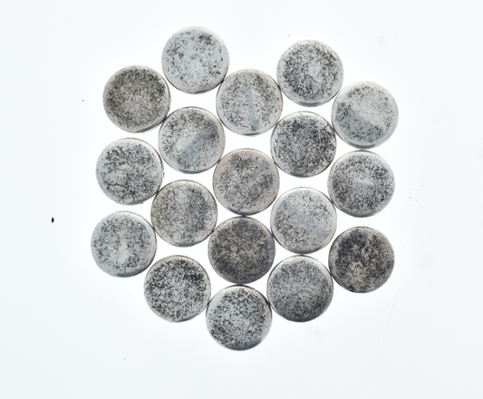 17x4mm Antiqued Classic Silver Smooth Round Disc Beads, strand