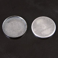18mm Classic Silver Round Bezel, approx 1.40mm recessed pkg/6