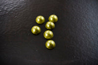 7mm Olivine Pearl Round Acrylic Cabochon/Flatback, pk/24