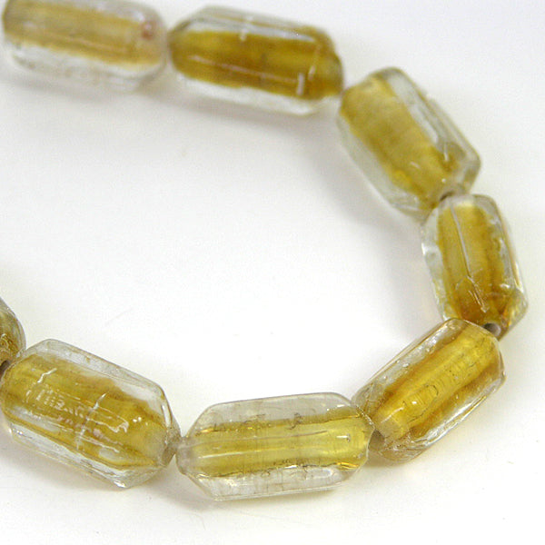 Glass Barrel Bead, 7mm x 14mm, strand