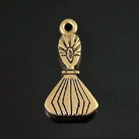 19x12mm Perfume Bottle Charm, Burnished Gold, pk/6