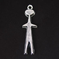 31x9mm Tribal Figure Charm, Antique Silver, pk/6