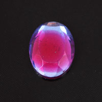 18x13mm Faceted Oval Purple Flatback, pk/12