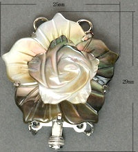 29mm Flower Box Clasp, 2 strand, Mother of Pearl, 2 each
