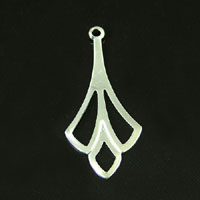 14x31mm Chandelier Drop, Bright Silver Filigree, pk/6