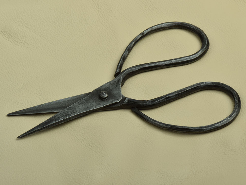 Scissors, forged steel hand made retro scissors , antique round handles forged steel, each J539BK