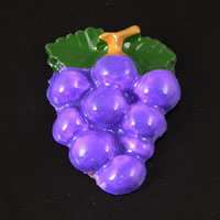 31x21mm Lucite Grapes Flat Back pk/4