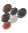 17-28mm Assorted Semi Precious Free Form Oval Stone Cabochons, pack of 6