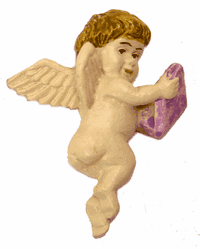 40x32mm Flat Backed Cherub with Song Book, EA