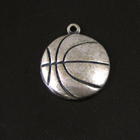 13mm BASKETBALL, Classic Silver Finish, pack of 6