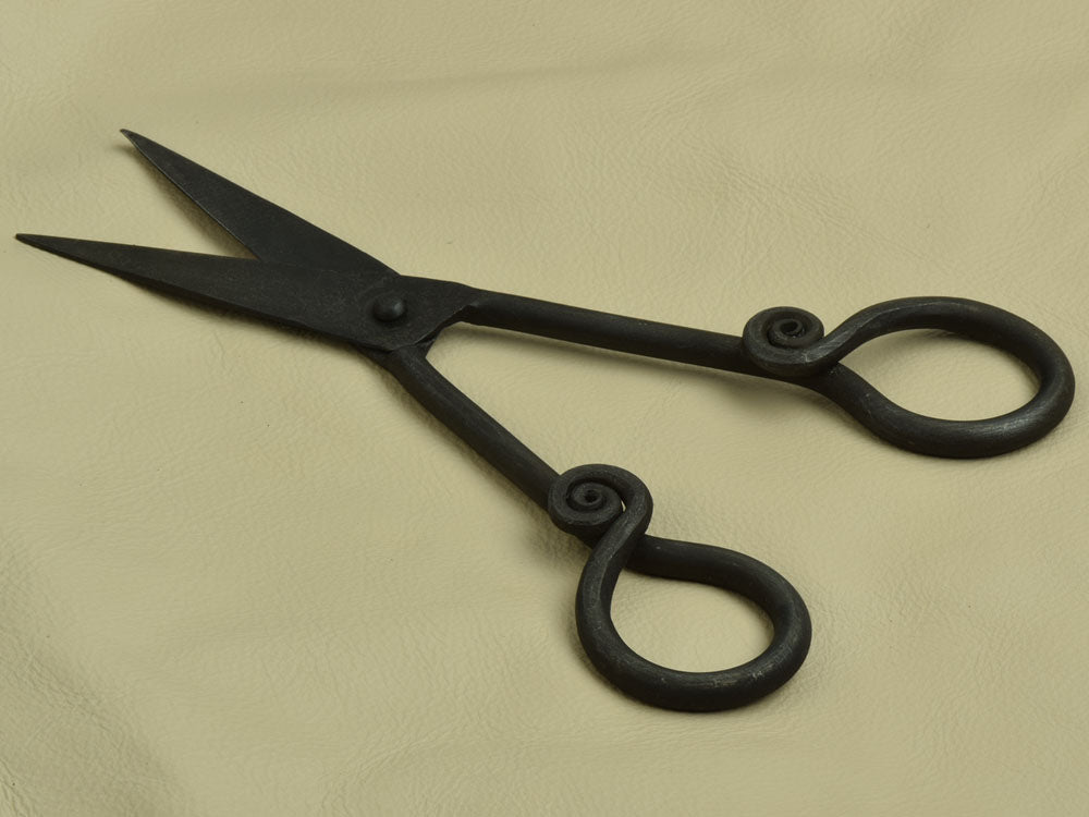 Scissors, forged steel hand made retro scissors, antique round handles forged steel, each J550BK