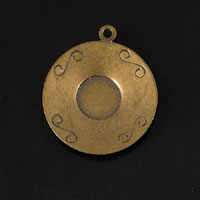 20mm Saucer/Plate Charm, Vintage Brass, pk/6