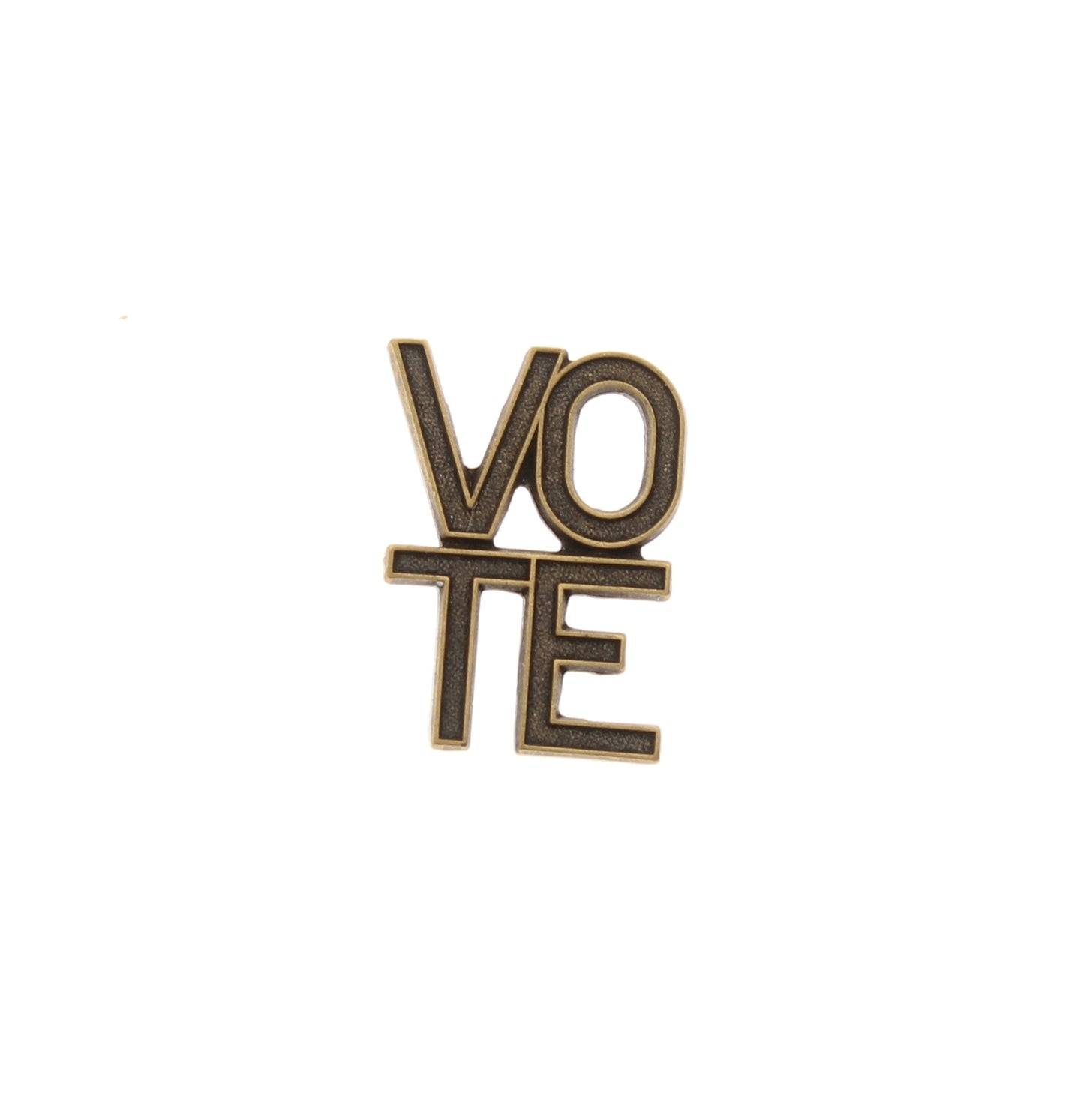 Vote Charm vertical letters antique gold sold 6 each