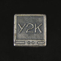 20x20mm Y2K Computer Charm, Classic Silver, pk/6