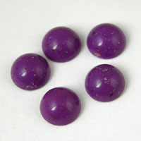 8mm Sugilite Purple Round Acrylic Cabochon, pack of 12