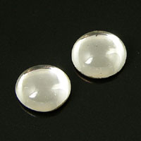 8mm Crystal Round Acrylic Cabochon, pk/24